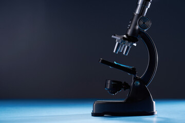 close up microscope with copy space
