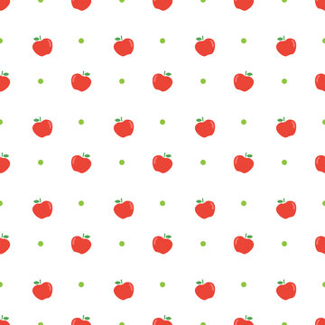 apple seamless pattern vector background