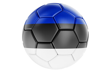 Fototapeta premium Soccer ball or football ball with Estonian flag, 3D rendering