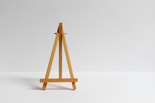 wooden malbert on a white background with a place for writing