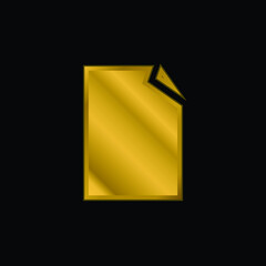 Black Paper Symbol gold plated metalic icon or logo vector