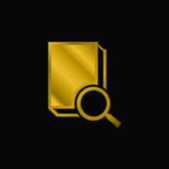 Book gold plated metalic icon or logo vector