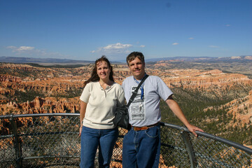 A Couple Enjoying Bryce Canyon National Park Rock Formations