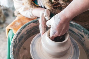 working on a potter's wheel calms and mentally balances a person
