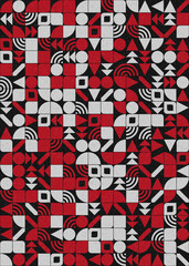 Abstract Geometric Pattern generative computational art illustration