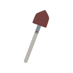 Shovel. Household tool. Colorful vector isolated illustration hand drawn. Single spade