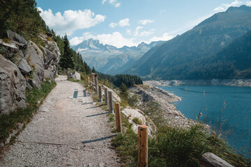 a great view on lake MALGA BISSINA and on Val di fumo