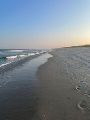 footprints on the beach