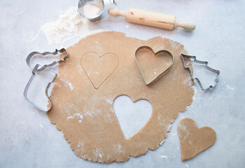baking christmas cookies