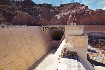 Pennstock and Spillway tunnels at the Hoover dam, Nevada, USA