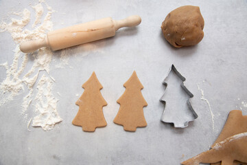 Obraz na płótnie Canvas christmas baking cookies