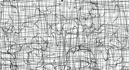 Black chaotic lines background. Hand drawn lines. Tangled chaotic pattern. Vector illustration.