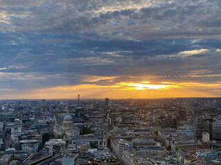 Sunset over London