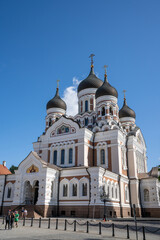 Fototapeta na wymiar the Alexander Nevsky Cathedral in the heart of the old town of Tallinn