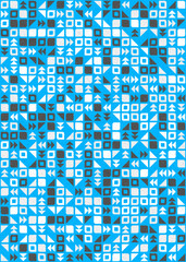 Abstract Geometric Pattern generative computational art illustration