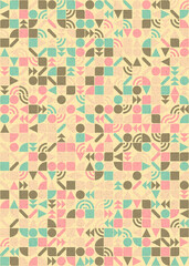 Abstract Geometric Pattern generative computational art illustration