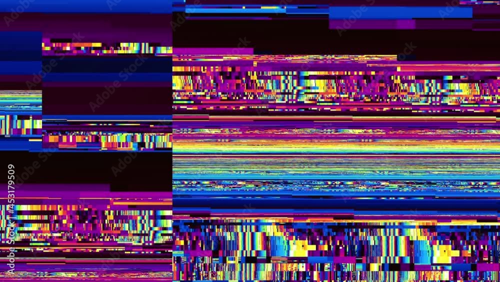 Aufkleber looping video interference footage. imitation of a datamoshing video.