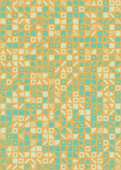 Abstract Geometric Pattern generative computational art illustration