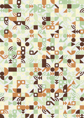 Abstract Geometric Pattern generative computational art illustration