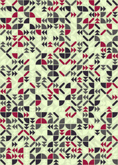 Abstract Geometric Pattern generative computational art illustration