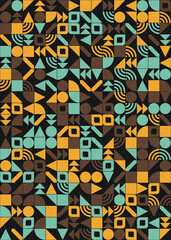 Abstract Geometric Pattern generative computational art illustration