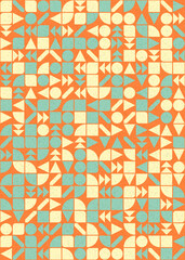 Abstract Geometric Pattern generative computational art illustration