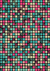 Abstract Geometric Pattern generative computational art illustration