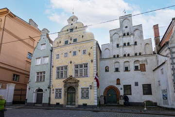 Three Brothers buildings in Riga, Latvia.