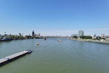 Naklejka premium a look at the city of cologne in germany