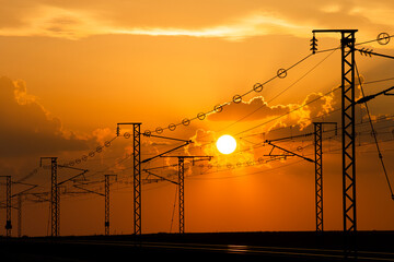 Cables de alta tensión. Tendido eléctrico.