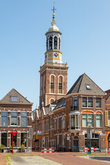 Fototapeta na wymiar New tower with carillon in the Hanseatic city of Kampen, Overijssel, the Netherlands.