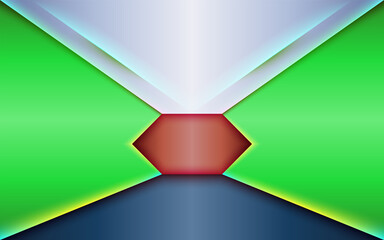 Abstract background with 3d Lime Green and golden . Dynamic colorful futuristic composition with modern cover design, ads banner template. Realistic vector illustration