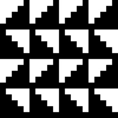 Abstract geometric black and white seamless pattern for web page, textures, card, poster, fabric, textile. Monochrome graphic repeating design. Modern minimalist stylish squared ornament.