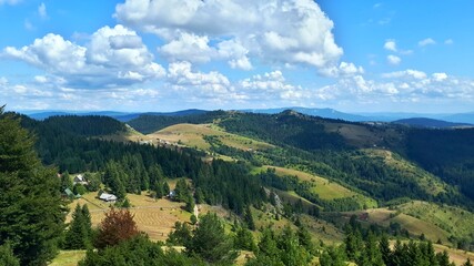 Mountain Ozren panorama, scenery, seen from peak Bukovik, Bosnia and Herzegovina
