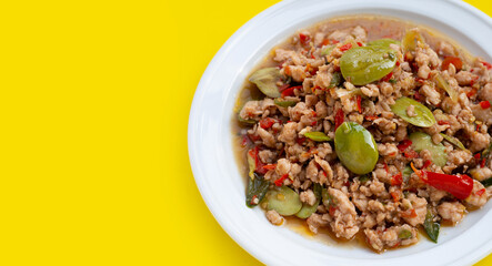 Stir fried chicken with stink beans and shrimp paste