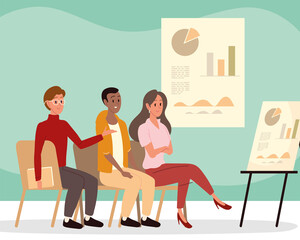 employees sitting in office