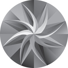 Abstract striped monochrome Spiral design element. High Saturated Gradients