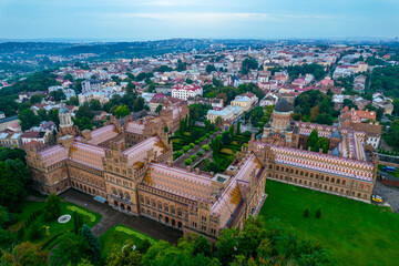Aerial view of the ancient university - Chernivtsi National University