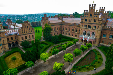Aerial view of the ancient university - Chernivtsi National University