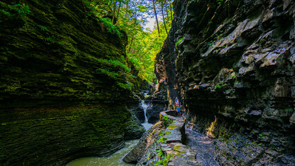 waterfall in the mountains