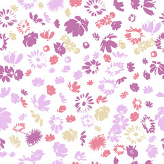Fototapeta na wymiar Seamless background small flowers. Vector illustration