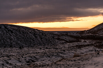 zachód słońca islandia