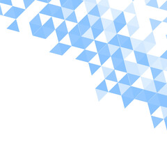 Obraz premium Polygonal blue mosaic background. Abstract low poly vector illustration. Triangular pattern, copy space. Template geometric business design with triangle for poster, banner, card, flyer