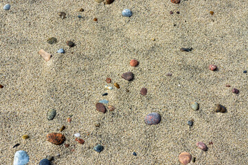 Sea sand. Sandy background. Sandy texture. Natural sea sand and river sand.