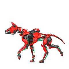 cyber dog in white background side view