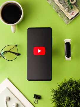 Assam, india - May 23, 2020 : Youtube a video streaming app.