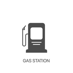 Gas station vector icon. Petrol station symbol