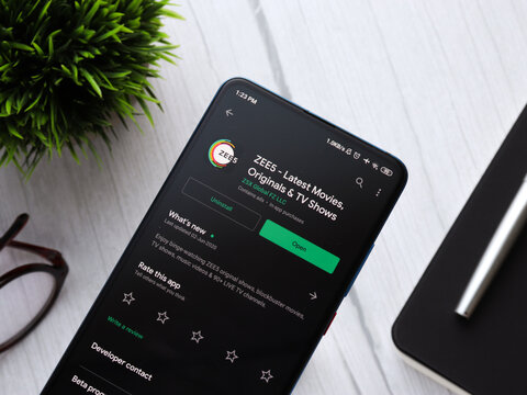 Assam, india - June 09, 2020 : Zee5 app for watching latest movies, original and tv shows. 