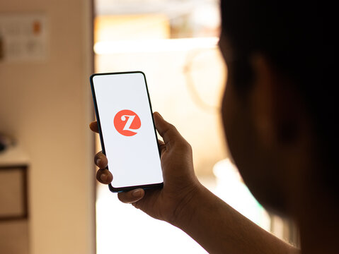 Assam, india - April 10, 2021 : Zivame logo on phone screen stock image.