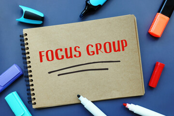  Financial concept meaning FOCUS GROUP with phrase on the page.